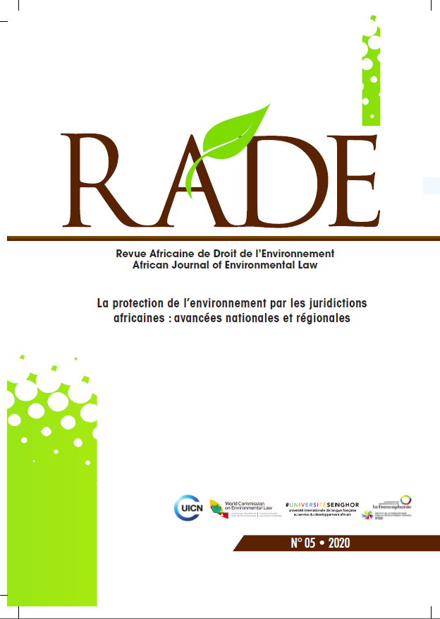 Revue Africaine de Droit de l'Environnement - RADE - No 05 - ... Image 1