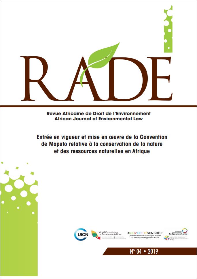 Revue Africaine de Droit de l'Environnement - RADE - No 04 - ... Image 1