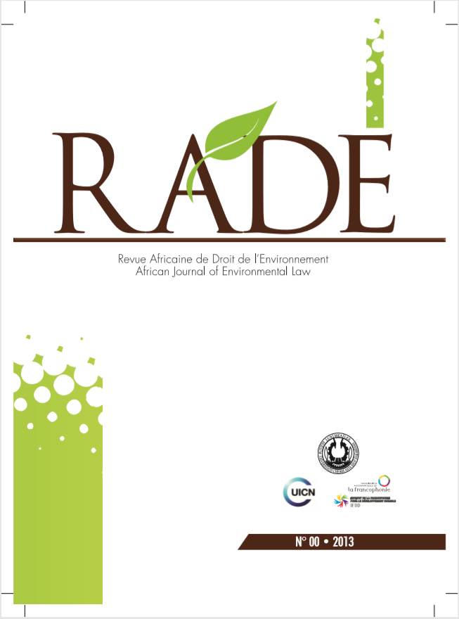 Revue Africaine de Droit de l'Environnement - RADE - No 00,2 ... Image 1